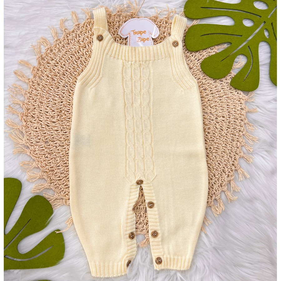 Jardineira de Linha Trança - Amarelo